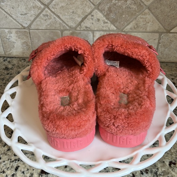 UGG FLUFFITA Slides Pink Blossom Women's Sherling Size 8 Platform - Picture 8 of 14